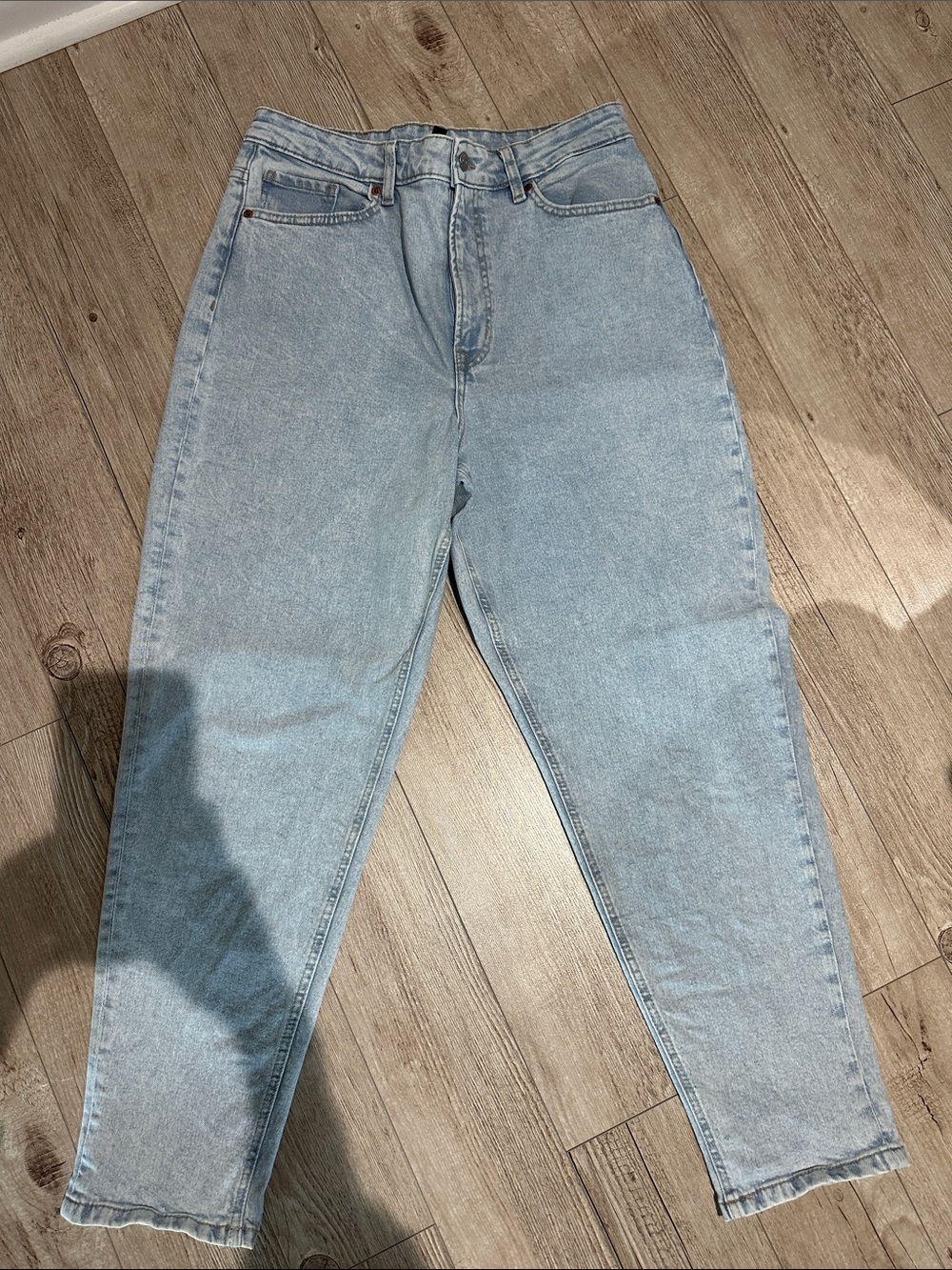 H&M High-Rise Light Blue Mom Jeans